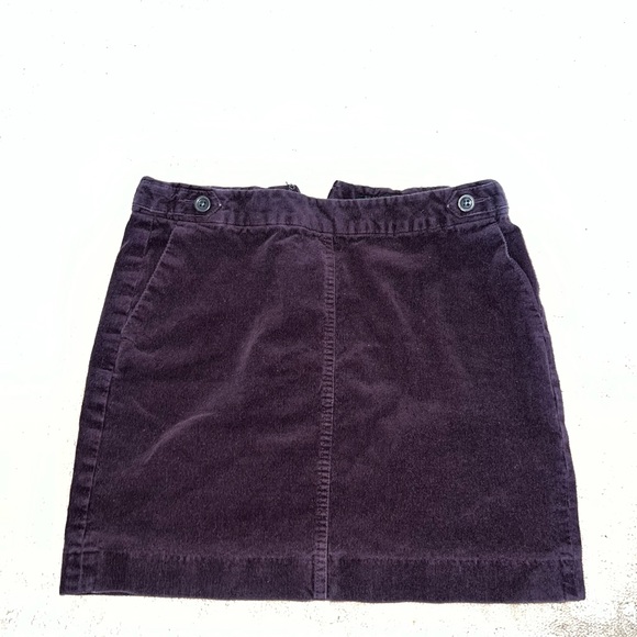 Dark Purple Corduroy Banana Republic Mini Skirt - Picture 1 of 4